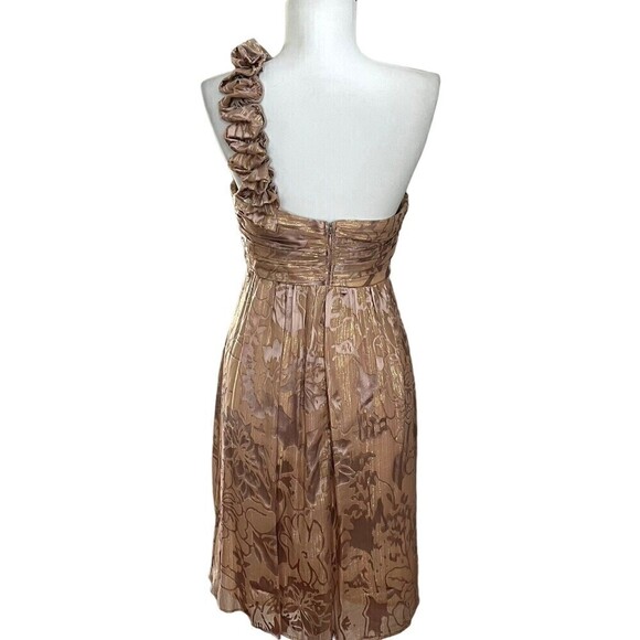 Betsy & Adam Y2K Gold Babydoll Mini Dress 10 Ruffled Fairycore New Years Party - Picture 5 of 13